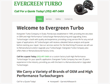 Tablet Screenshot of evergreenturbo.com